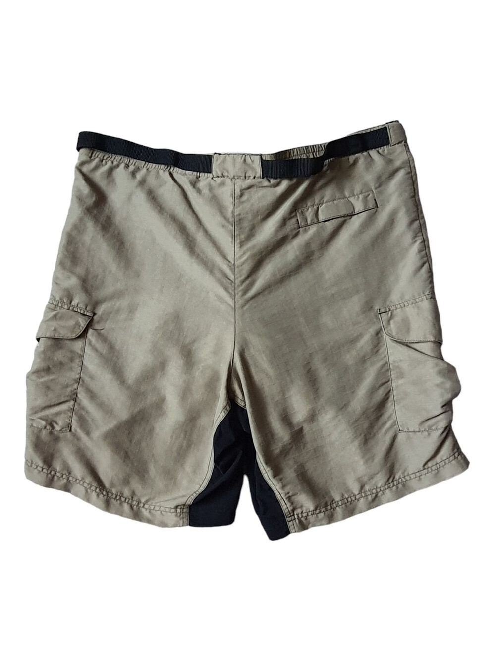 Cargo Biker Performance Riding Shorts w/ Liner 'Canyon' Nylon Stretch XL Blk Tan
